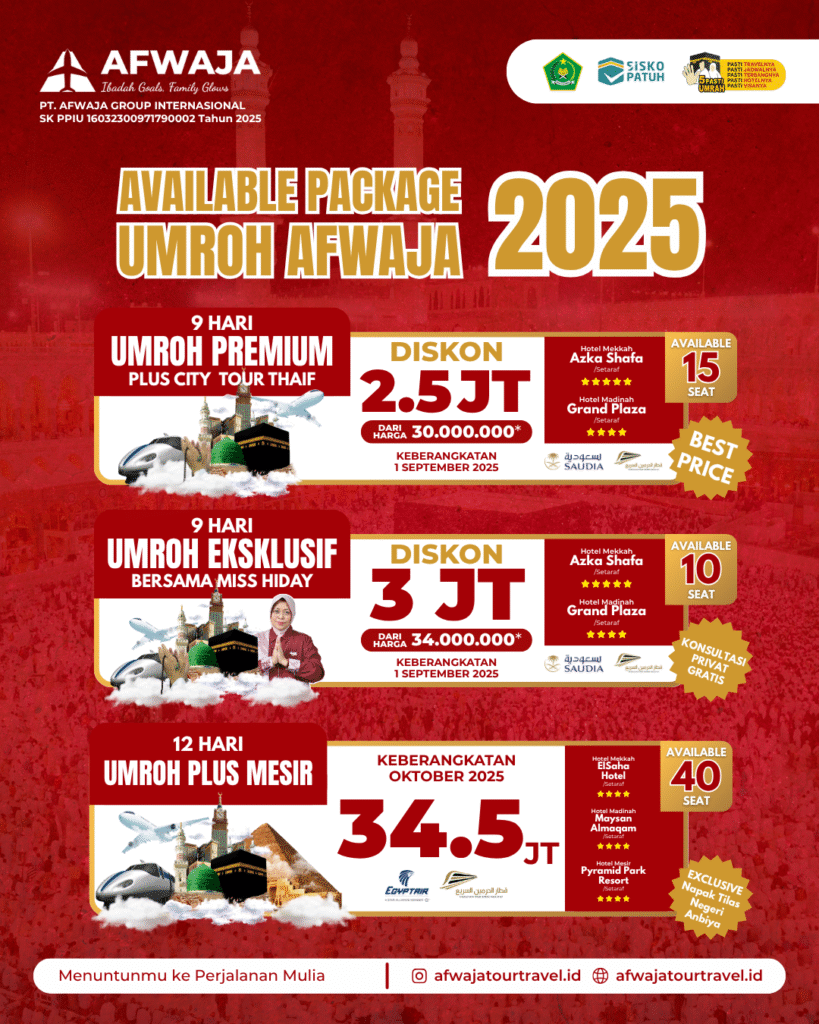 Umrah September 2025: Jadwal, Harga, dan Fasilitas Lengkap